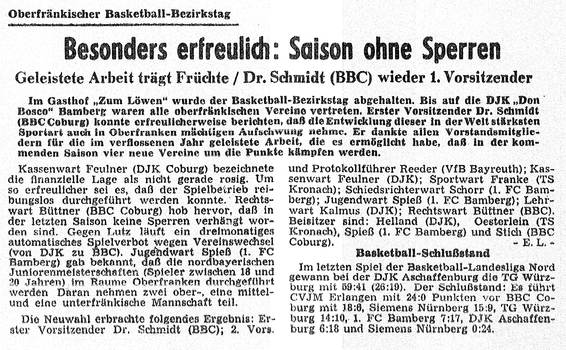 Coburg 1960 Bezirkstag